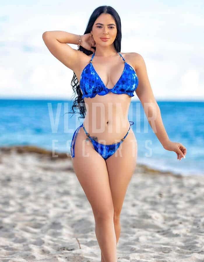 Classy escort with elegant fashion look